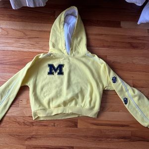University of Michigan embellished crop sweatshirt
